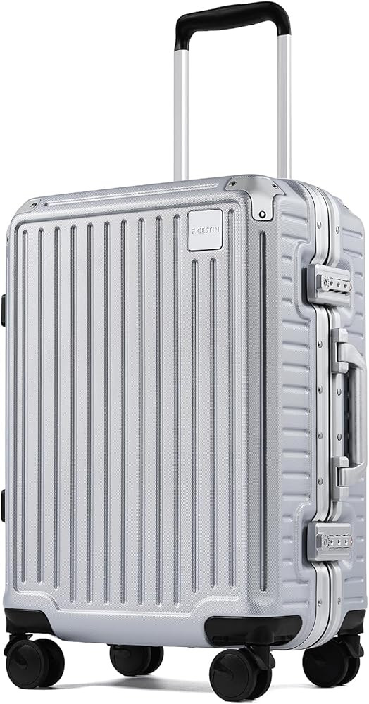 Carry on Luggage Airline Approved, Aluminum Frame Hard Shell Suitcases with Wheels,100% PC Lightw... | Amazon (US)