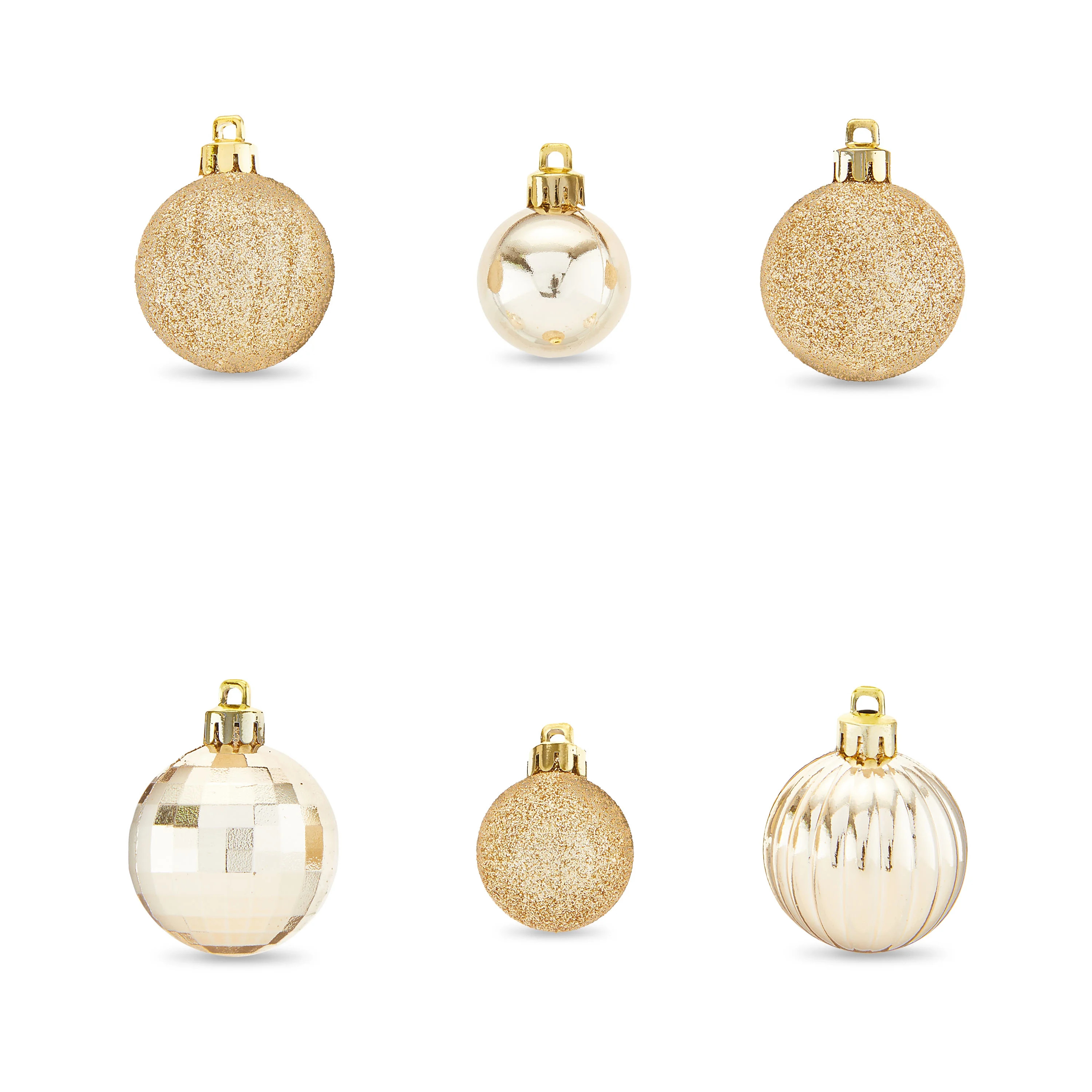 Mini Champagne Shatterproof Christmas Ornaments, 20 Count, by Holiday Time | Walmart (US)