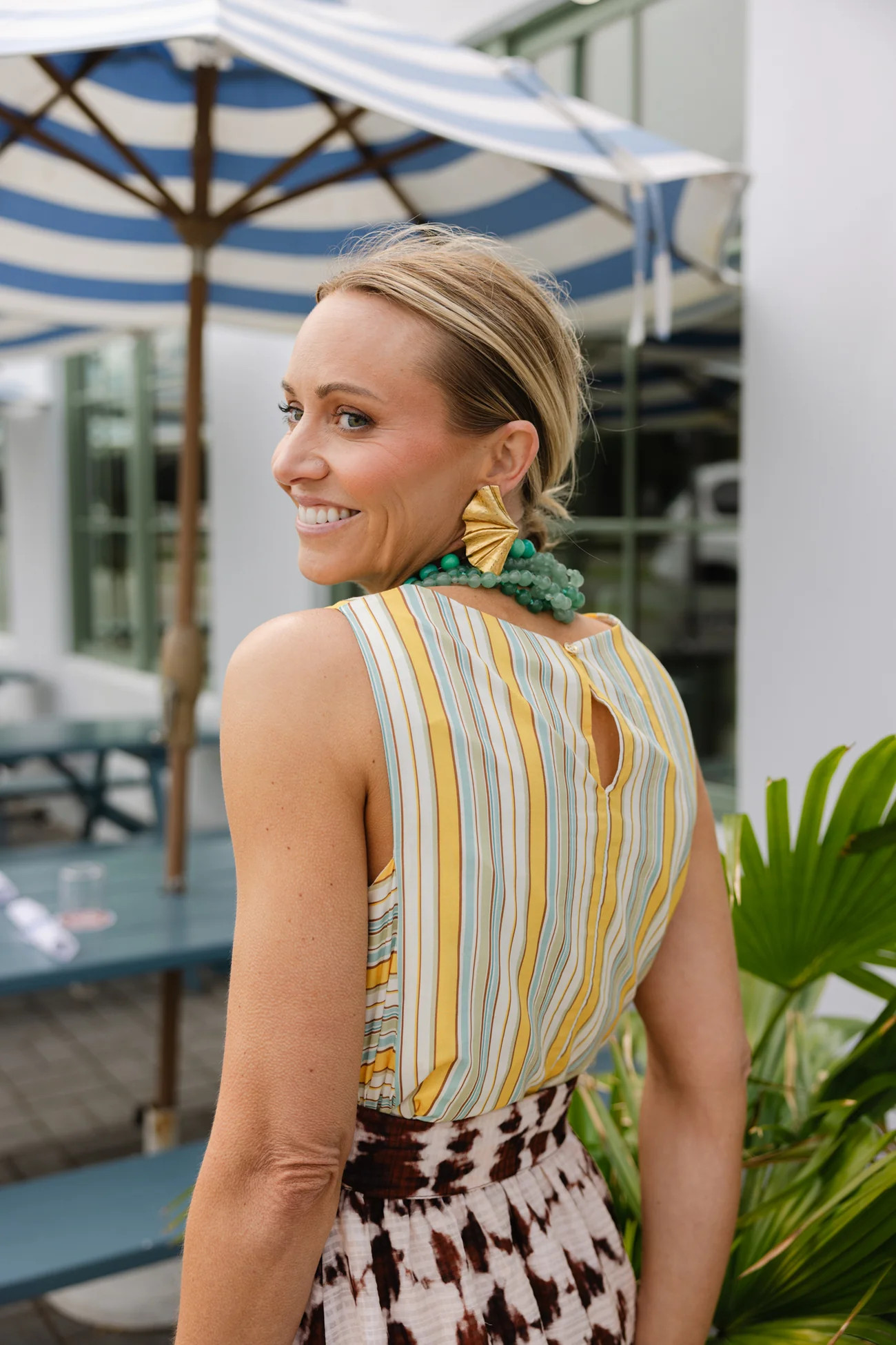 Kensey Top in Charleston Sunset Stripe | Duffield Lane