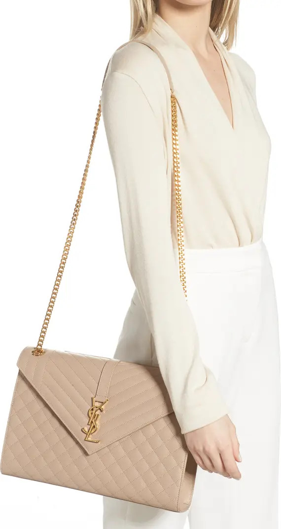 Large Envelope Calfskin Shoulder Bag | Nordstrom