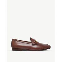 Gucci Jordaan leather loafers, Women's, Size: EUR 38.5 / 5.5 UK WOMEN, Brown | Selfridges