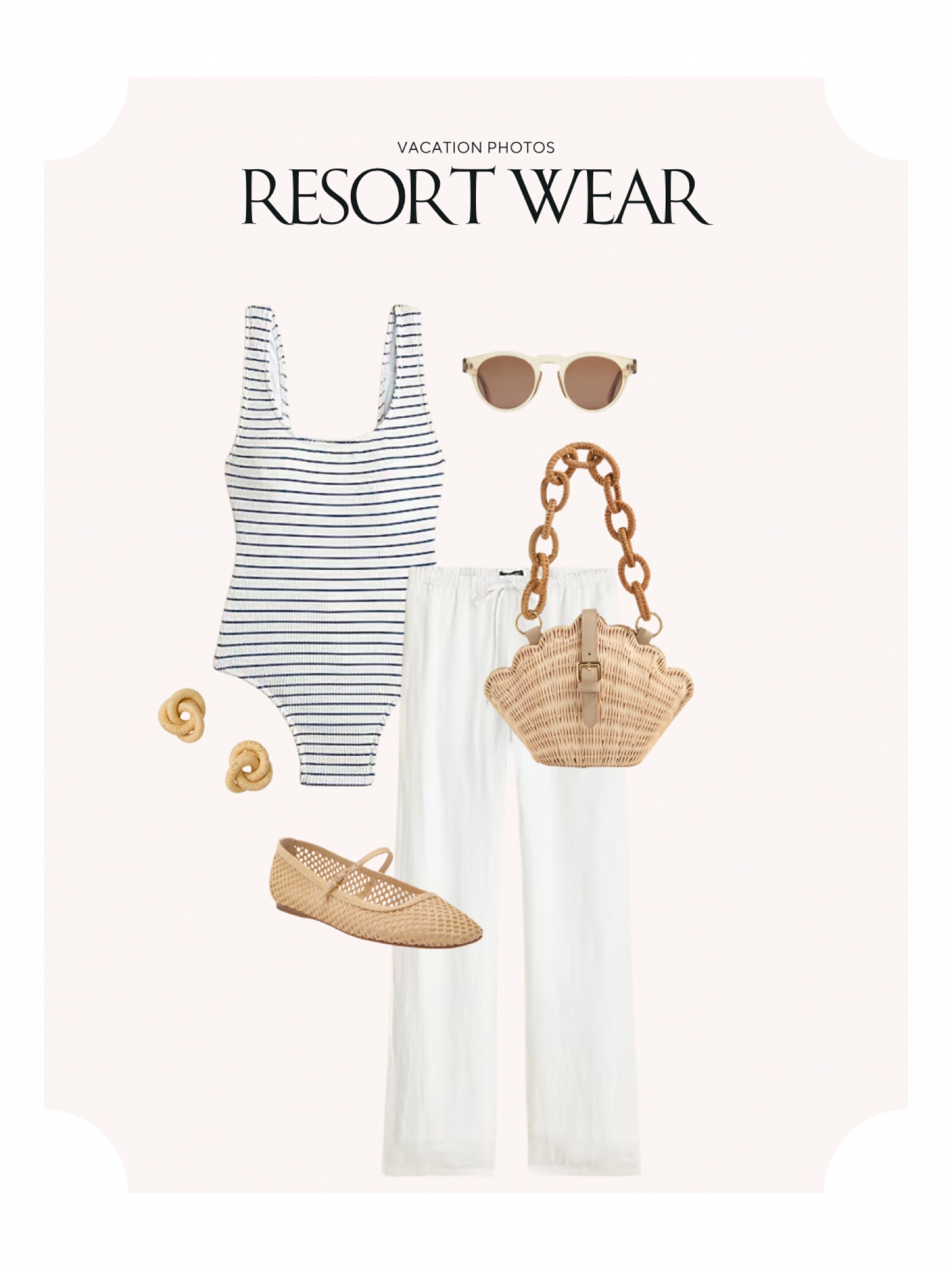 Resort wear perfect for your next vacation! This bathing suit doubles as a top and looks so chic with these linen pants and summer accessories! 

#LTKFitness #LTKSpring #LTKSwim