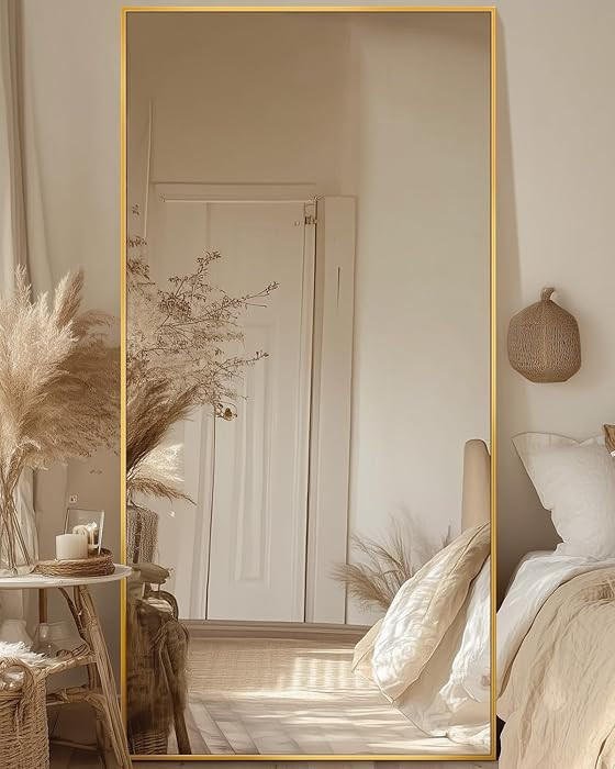 Antok Full Length Mirror, 78"x38" Floor Mirror with Stand, Hanging Mounted Mirrors for Bedroom, L... | Amazon (US)