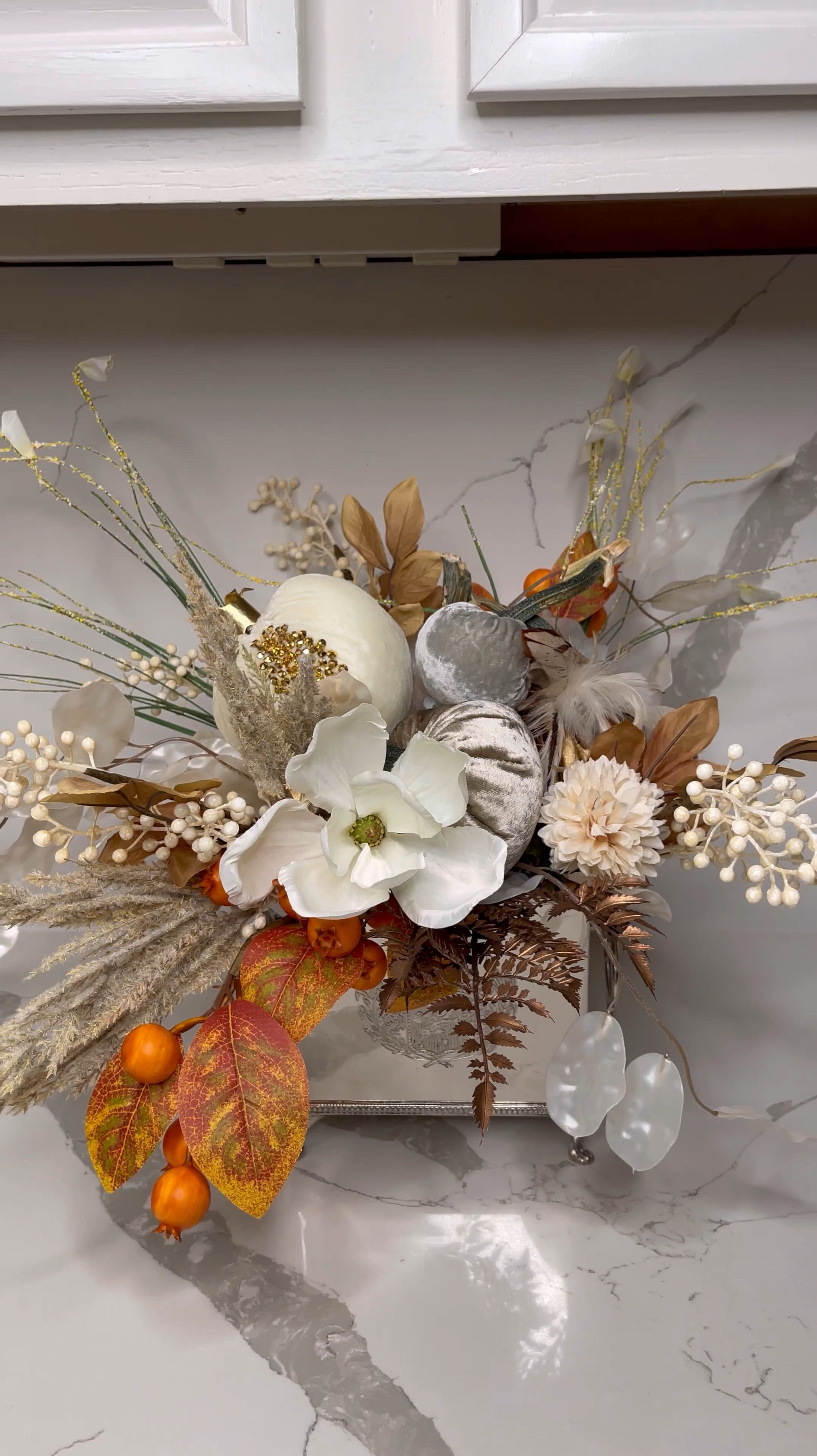 I enjoyed creating this fall floral arrangement! I love how it turned out with these beautiful fall colors and adding these pumpkins to it. What do do you think? 

#LTKHome #LTKSeasonal #LTKStyleTip