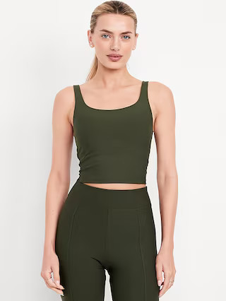 Light Support PowerSoft Longline Sports Bra | Old Navy (US)