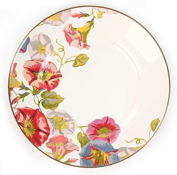 MacKenzie-Childs Morning Glory Round Dinner Plate, 8-Inch Dining Plate, Floral Kitchenware Line | Amazon (US)