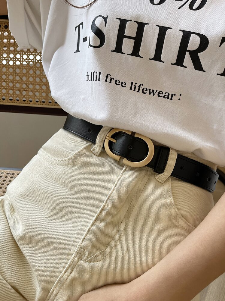 DAZY Oval Buckle Belt | SHEIN