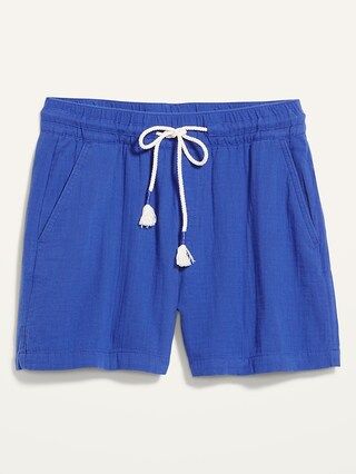 High-Waisted Textured Cotton Pull-On Shorts for Women -- 5-inch inseam$11.99$29.9960% Off Deal! P... | Old Navy (US)