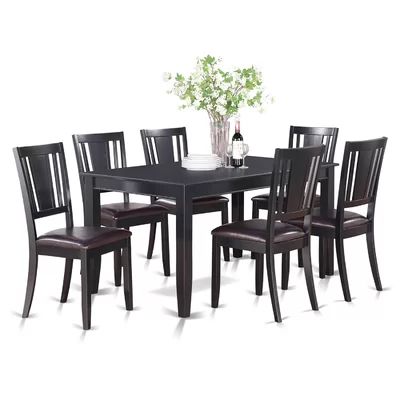 Sisneros 7 Piece Dining Set Charlton HomeÂ® Finish: Black | Wayfair North America