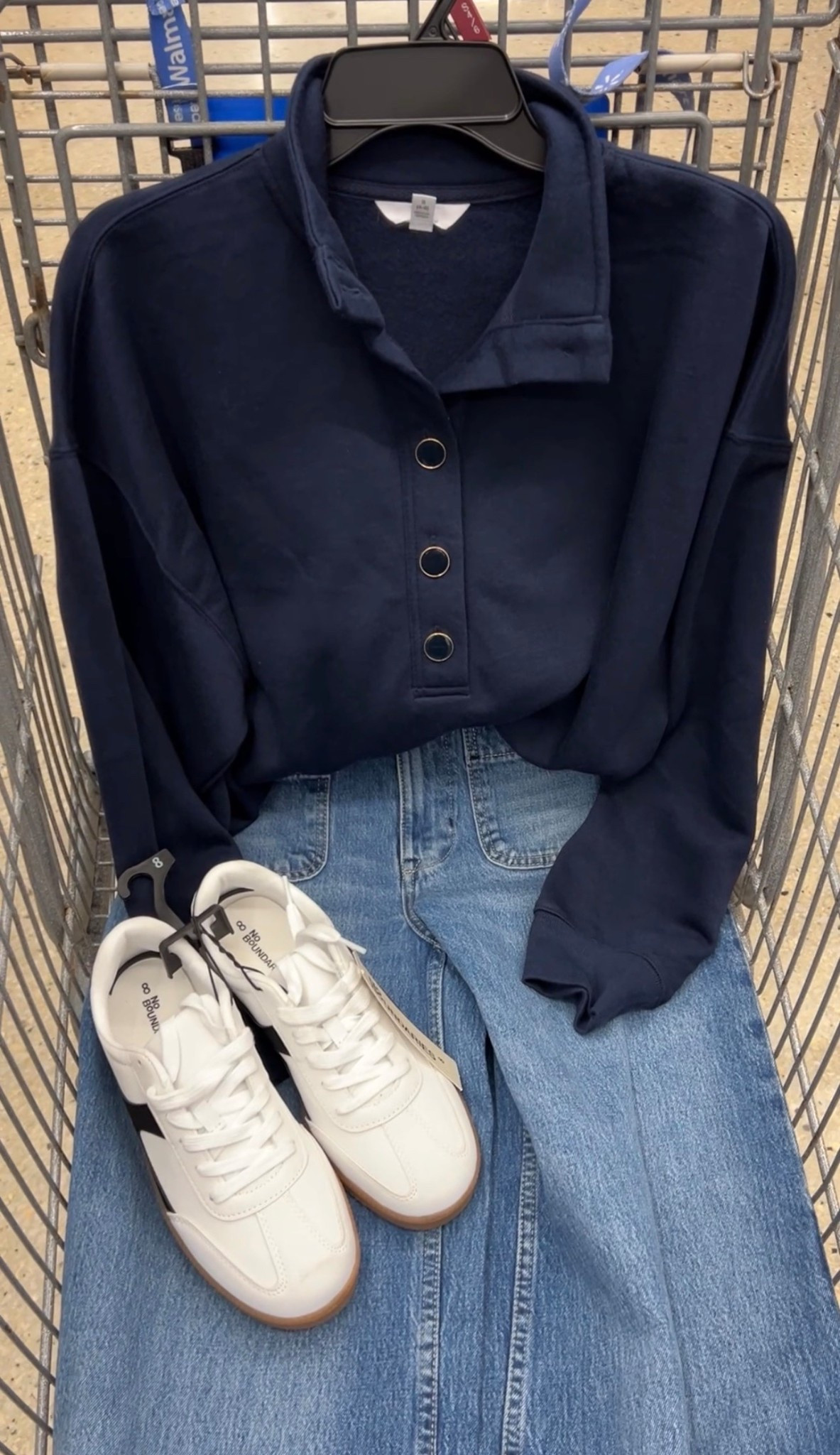 Walmart outfit idea with this fleece quarter button down top, fits true to size, I got a small (but I’m sure you could size up too). Comes in five great colors! Jeans are my most worn, tts 6. #walmartstyle #walmartfashion #momstyle

#LTKOver40