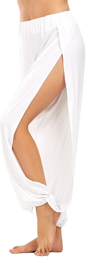 AvaCostume High Slit Harem Pants Women Hippie Harem Pants Trousers | Amazon (US)