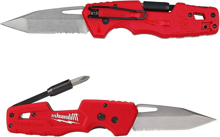 Milwaukee FASTBACK Folding Utility Knife w/Blade Multifunctionality, Red-black | Amazon (US)