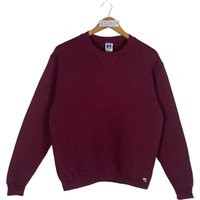 Russell Blank Sweatshirt Medium Vintage 90S Maroon Pullover Crewneck Size M | Etsy (US)