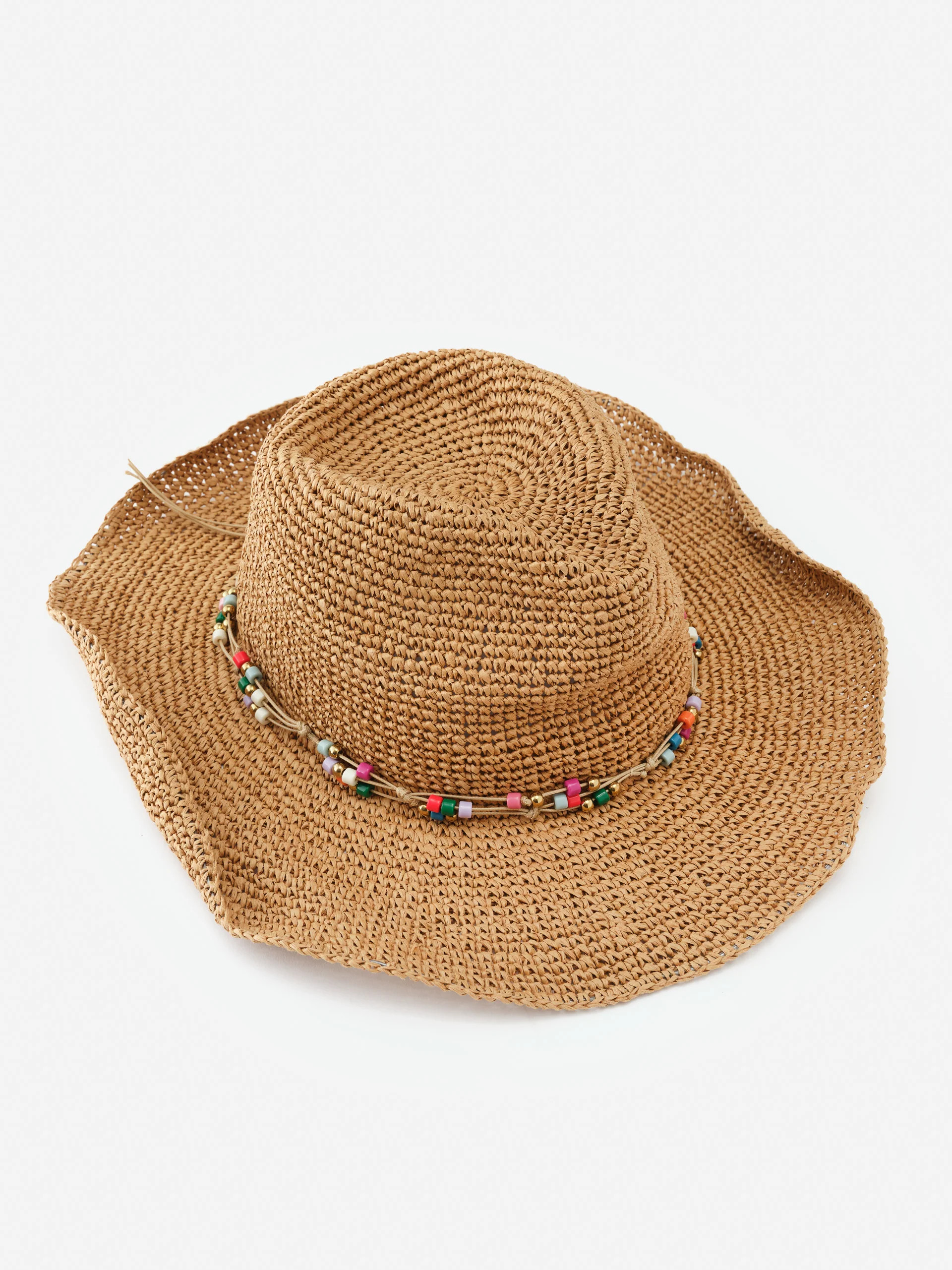 Natural/Multi Solid Juliette Straw Hat | Women's Hats | J.McLaughlin | J.McLaughlin