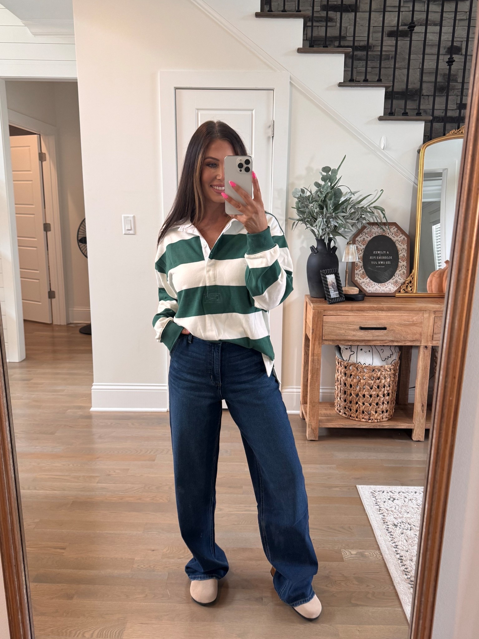 Rugby tops are a hot trend! This one from @walmartfashion is so soft and the perfect fit’ 

I’m in a size small 


#LTKFindsUnder50 #LTKStyleTip #LTKOver40