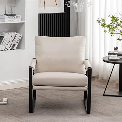 UNICOO - Modern Faux Leather Accent Chairs, Armchairs Living Room Chairs Leisure Chair Reception ... | Amazon (US)