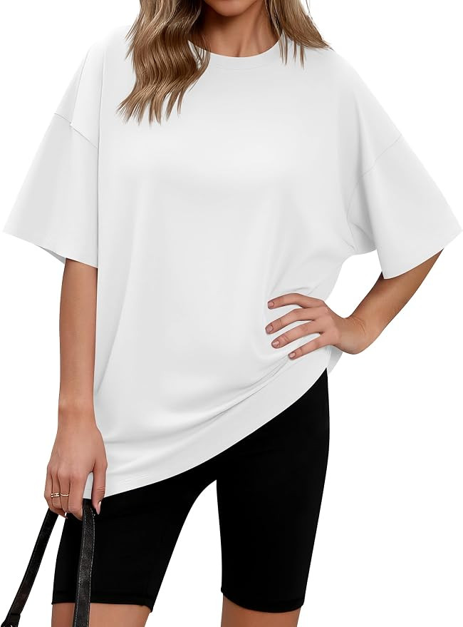 Laughido Oversized Workout Tops for Women Short Sleeve Loose Fit 2026 Yoga Running Gym Athletic T... | Amazon (US)