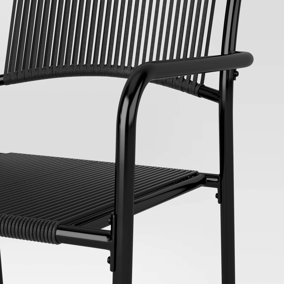 Mackworth 4pc Stackable Patio Dining Chair Black - Threshold™ | Target