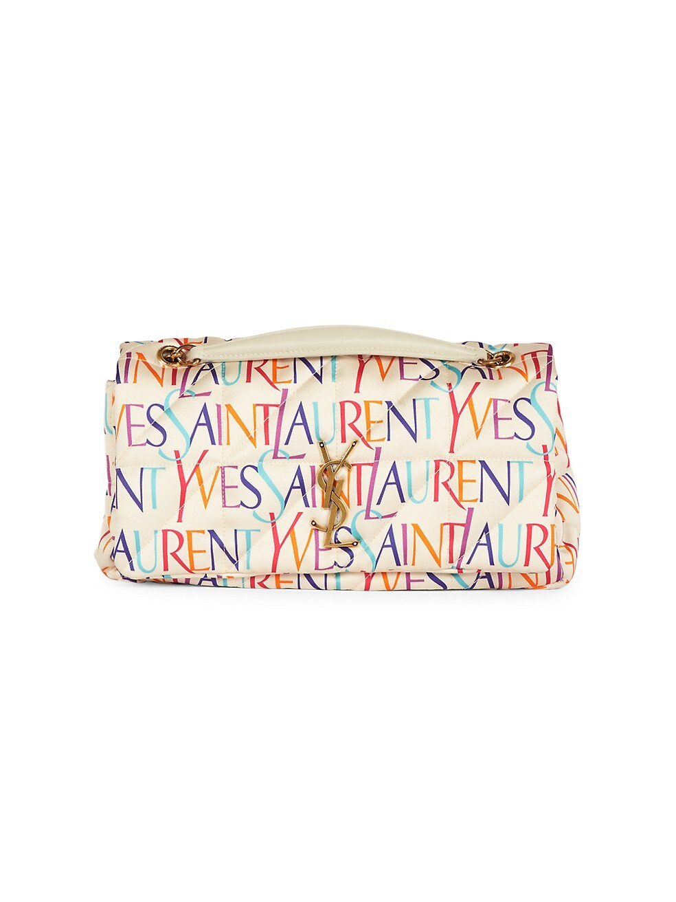 Jamie Medium Chain Bag "Carré Rive Gauche" In Printed Yves Silk | Saks Fifth Avenue