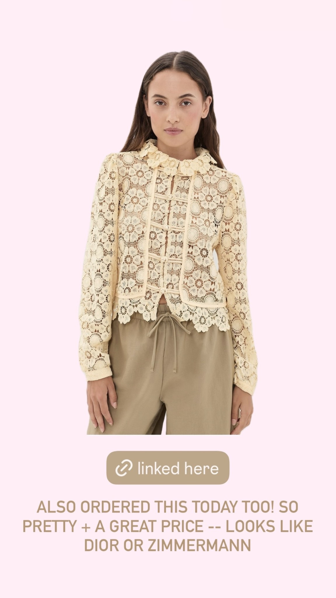 ALSO ORDERED THIS TODAY TOO! SO PRETTY + A GREAT PRICE -- LOOKS LIKE DIOR OR ZIMMERMANN