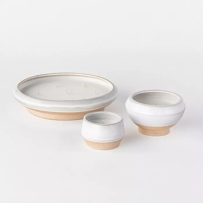 Textured Ceramic Jar Candle Sandalwood & Tobacco - Threshold™ designed with Studio McGee | Target