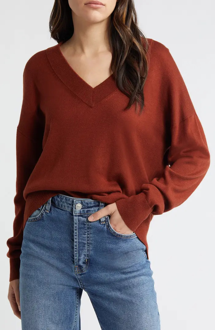 Relaxed V-Neck Sweater | Nordstrom