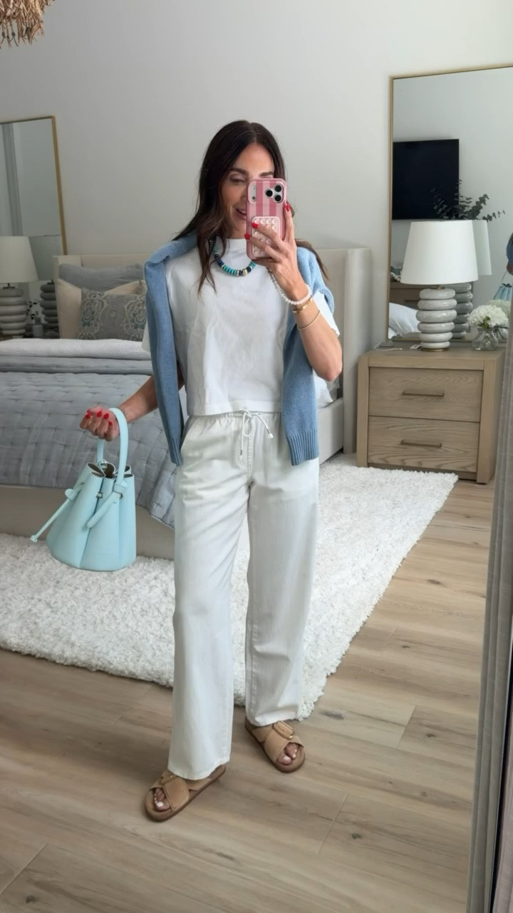 White jeans, I'm wearing size XS, fit tts.

#LTKootd #LTKOver40