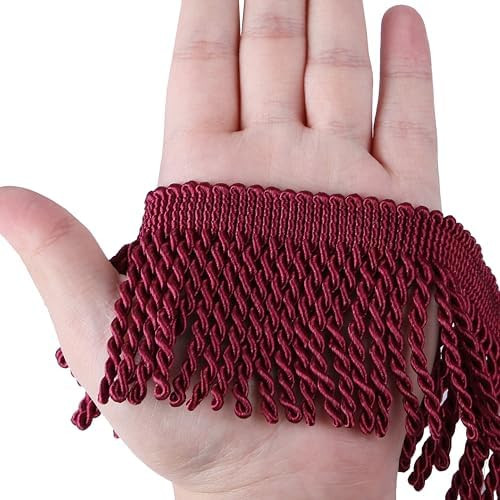Curtain Fringes Bullion Fringe Trim 5/10 Yard x 2.5 Inches Fabric Trims Sewing DIY Decoration for... | Amazon (US)