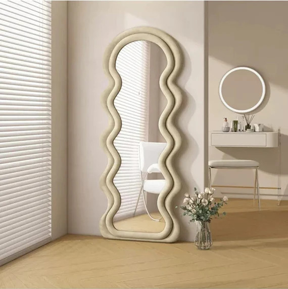 Wavy Floor Mirror  Unique Full Length Mirror  Full Body | Etsy | Etsy (US)