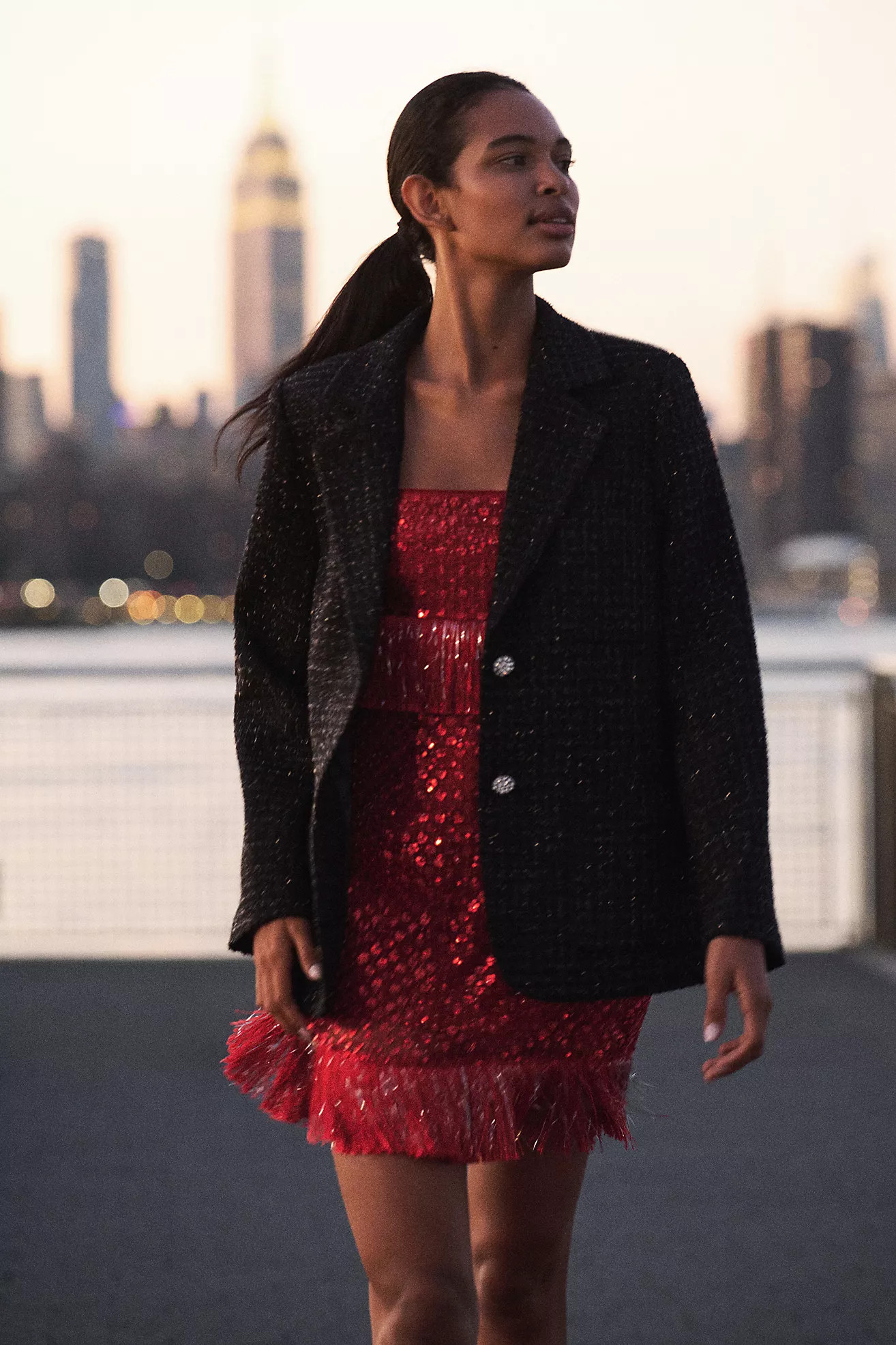 Mare Mare x Anthropologie Sparkle Tweed Blazer | Anthropologie (US)