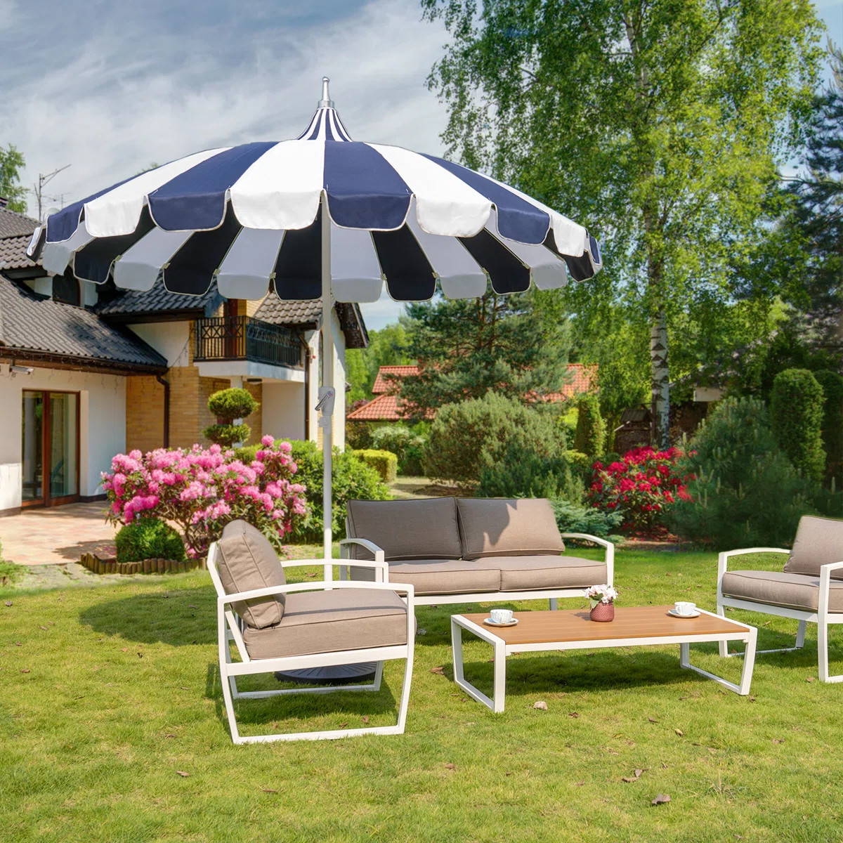 8Ft Pagoda Outdoor Umbrella | Wayfair North America