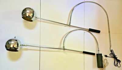 Sonneman Orbiter Original Mid-Century Modern Chrome Pair of Wall Lamp Panton Era | eBay US
