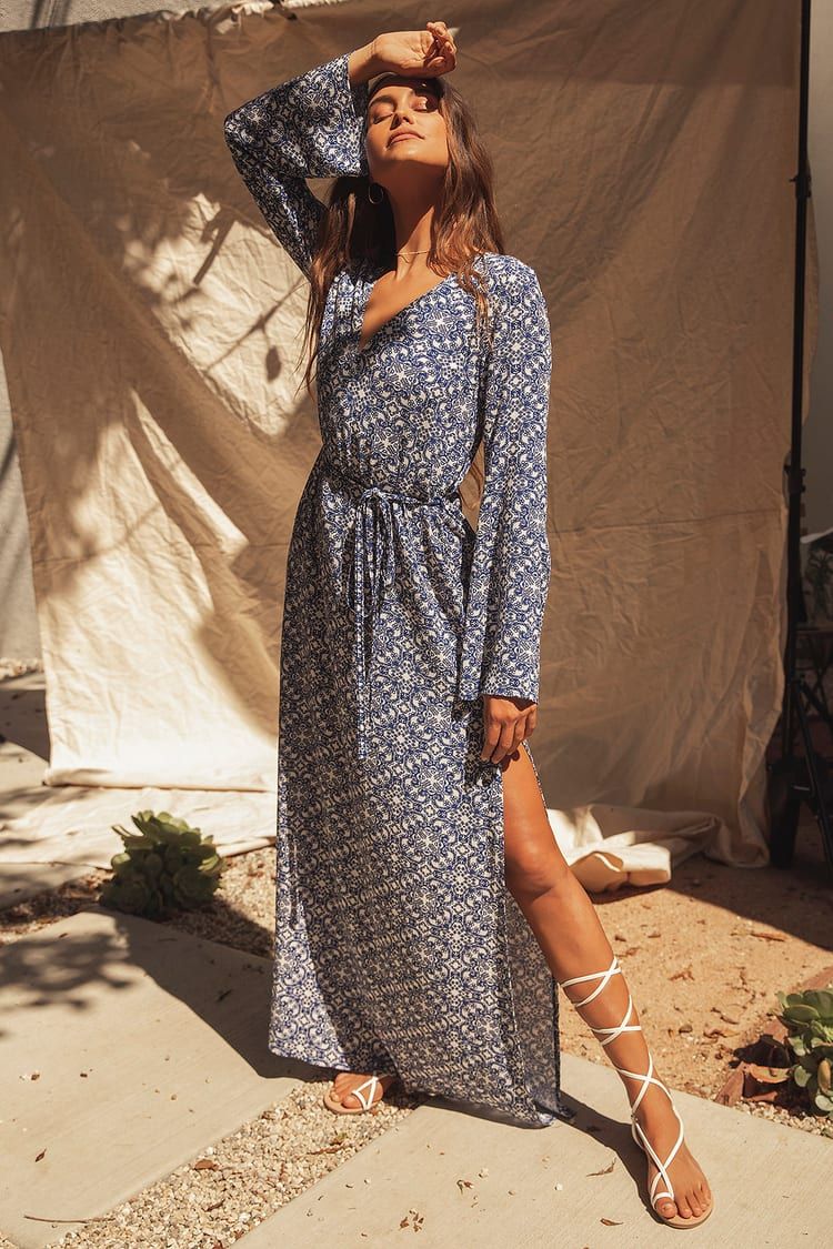 Mandala Daydream Blue Print Maxi Dress | Lulus (US)