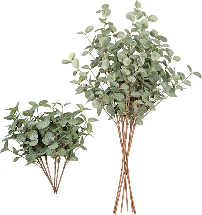 VGIA 12 Pcs Fake Eucalyptus Stems and Artificial Greenery Picks with Eucalyptus Leaves for Weddin... | Amazon (US)