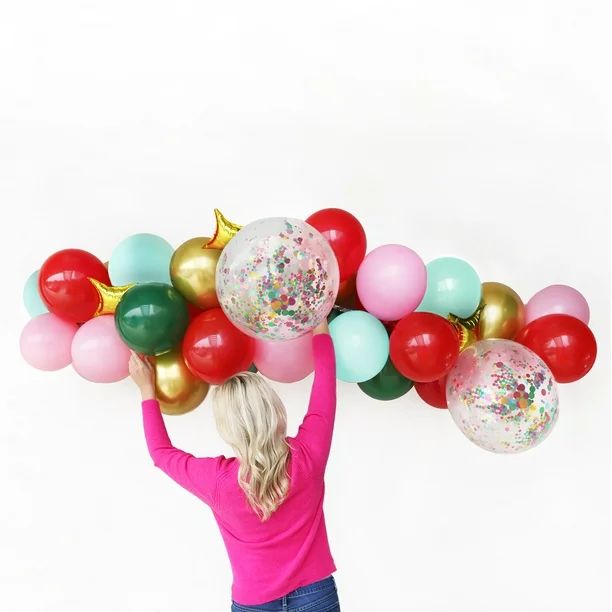Packed Party Mint to Be Merry Christmas Party Multi-Color Balloon Garland - Walmart.com | Walmart (US)