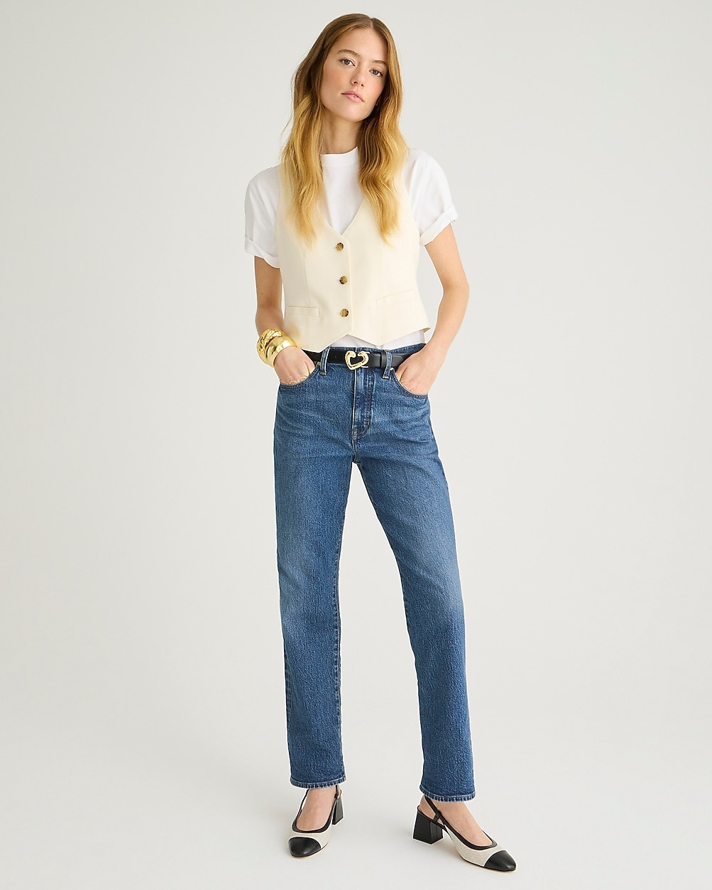 Petite classic straight jean in Bronson wash | J. Crew US