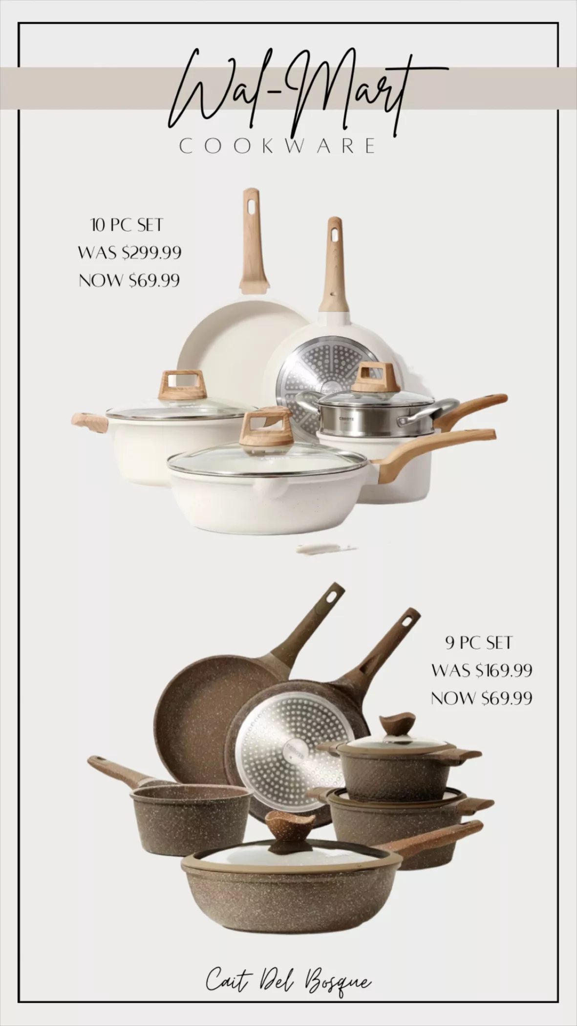 8-Piece Carote Essentials Nonstick Pots and Pans Set only $69.99