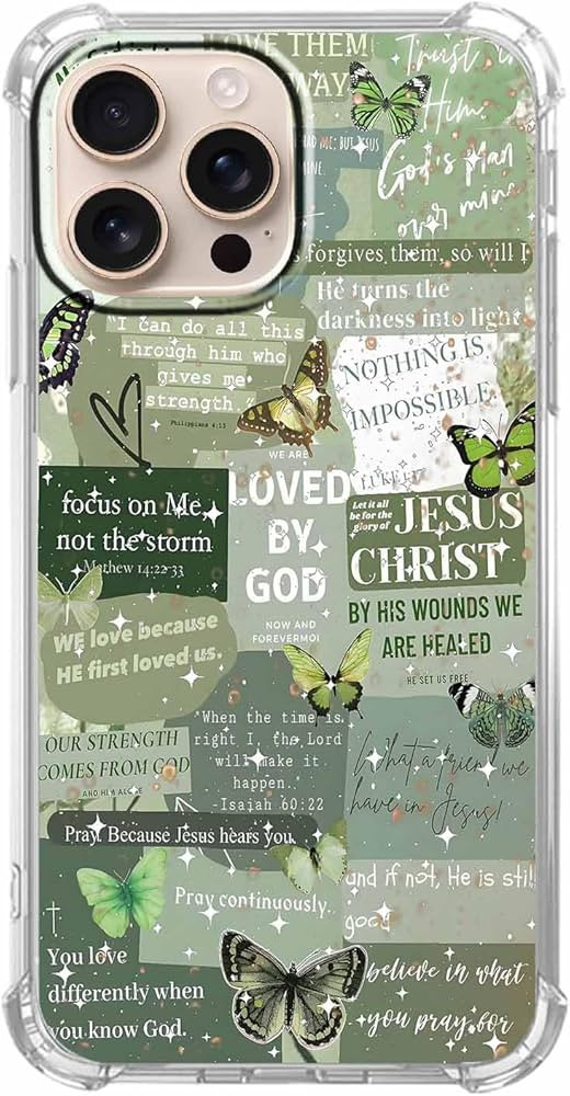 Vesidurt Bible Verses Christian Jesus Quotes Collage Pattern Phone Cover,Trendy Soft TPU Protecti... | Amazon (US)