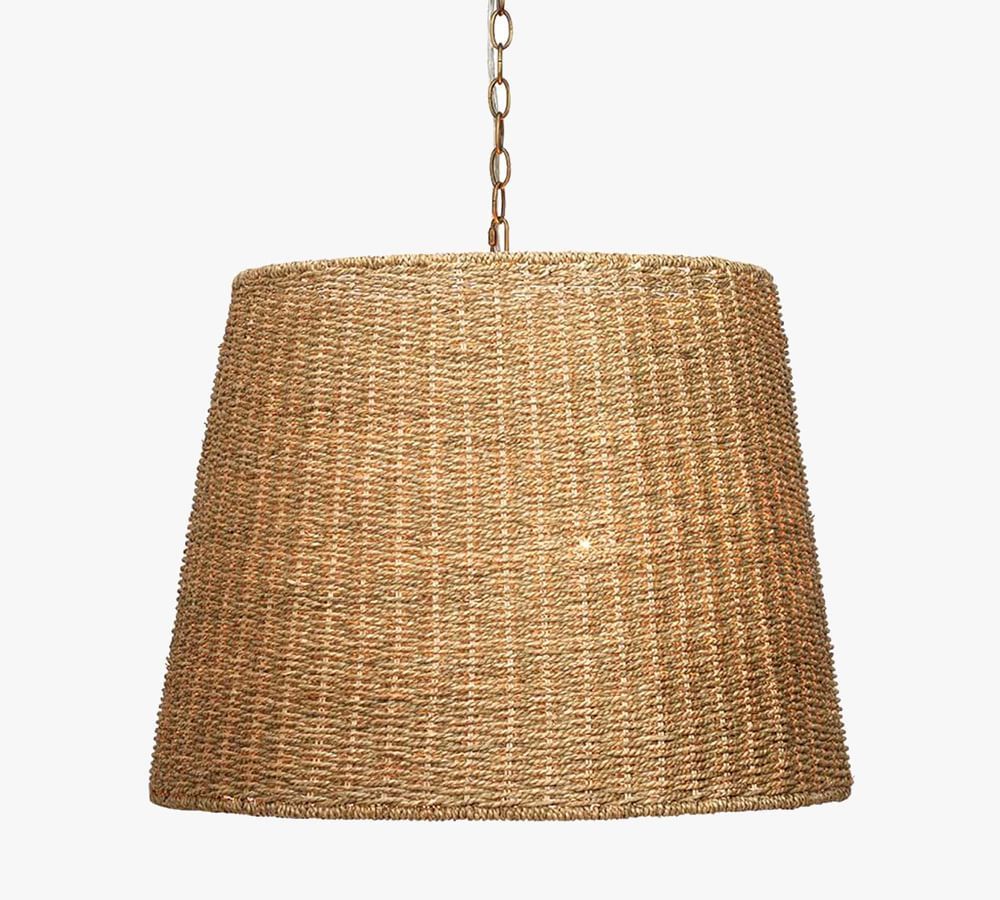 Lundy Woven Seagrass Pendant | Pottery Barn (US)