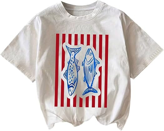 RoseSeek Women's Graphic Letter Tee Crew Neck Trendy Summer Vintage T Shirt | Amazon (US)