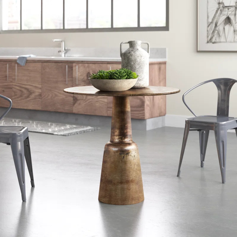 Trent Austin Design® Pollitt Round Aluminum Pedestal Base Dining Table & Reviews | Wayfair | Wayfair North America