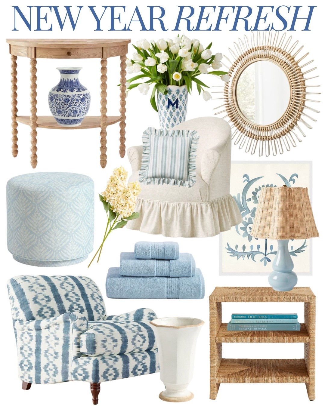 New Year refresh! Home decor blue and white January decorating coastal home southern style home

#LTKSeasonal #LTKHome