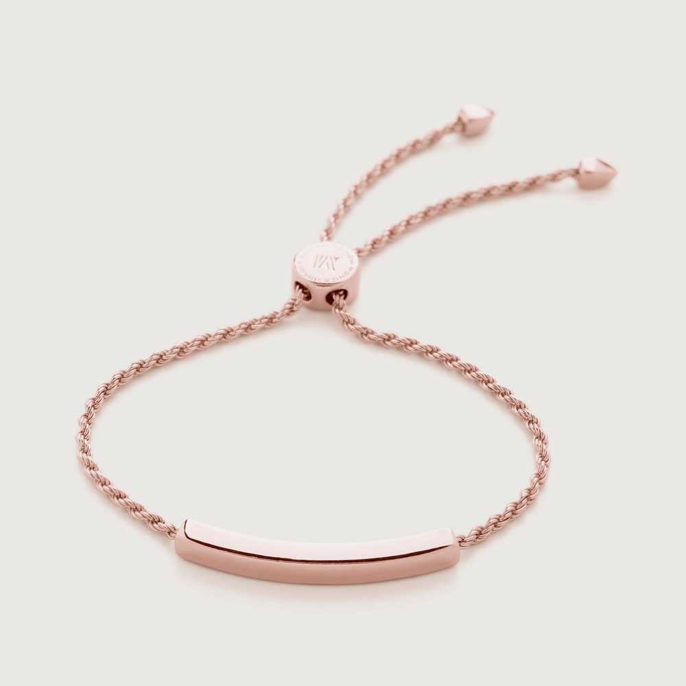 Linear Chain Bracelet, Rose Gold Vermeil on Silver | Monica Vinader (US)