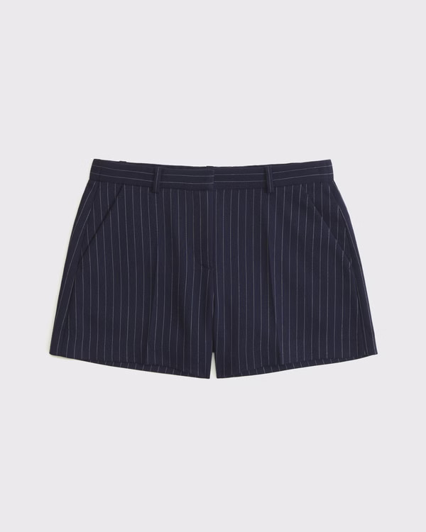 Women's Curve Love Mid Rise Tailored Short | Women's Bottoms | Abercrombie.com | Abercrombie & Fitch (US)