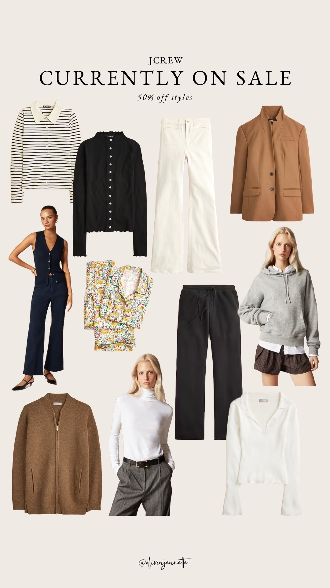 J.crew styles currently 50% off!

#jcrew #jcrewsale #ltkonsale #ltkclassicstyle #jcrewstyle #capsulewardrobe #closetrefresh #winterbasics #ltkfashion #elevatedeveryday #neutralstyle #wardrobeessentials #chiclayers #ltkunder100 #timelessstyle #everydaystyle #classicoutfits #minimalwardrobe #smartstyle #workwearstyle #weekendready #styledeals #ltkfinds #layeredlooks #winterstyle #preppyfashion #modernclassic #ltkwardrobe