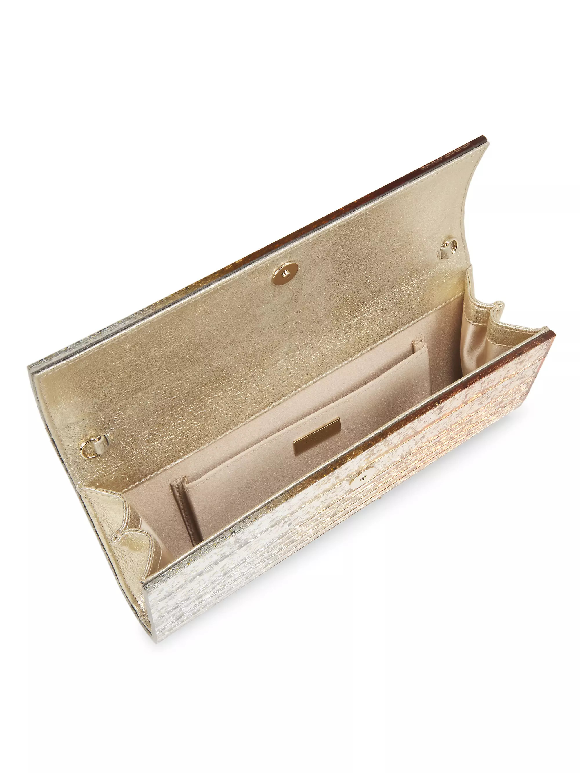 Shop Jimmy Choo Sweetie Glitter Clutch-On-Chain | Saks Fifth Avenue | Saks Fifth Avenue