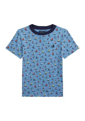 Boys 2-7 Sailboat Print Cotton Jersey T-Shirt | Belk
