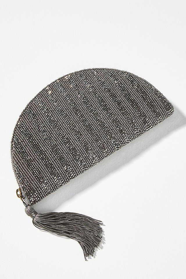 Beaded Metallic Clutch | Anthropologie (US)