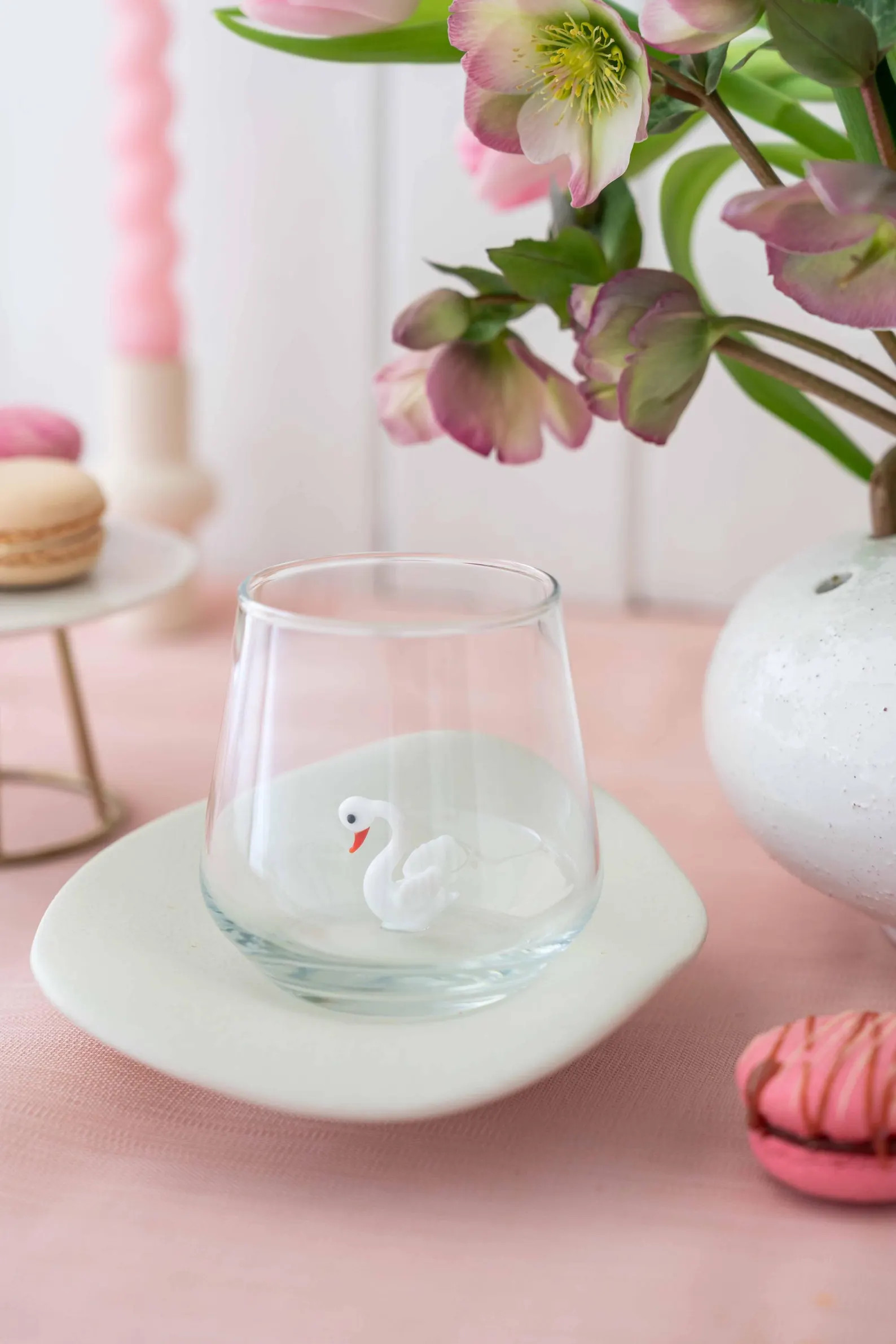 White Swan Stemless Glass – Handmade Elegant Bird Figurine Cup | Graceful Gift for Ballet, Wedd... | Etsy (US)