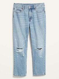 High-Waisted Slouchy Straight Cropped Ripped Jeans for Women | Old Navy (US)